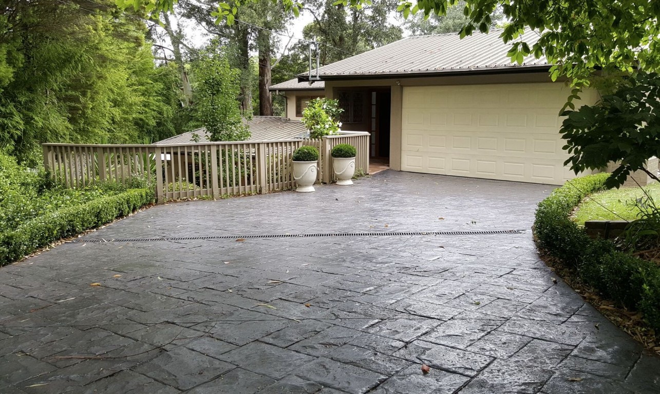 Decorative stamped concrete driveway and patio installations in Morro Bay, CA